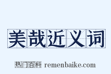 美哉近义词是什么意思的图片